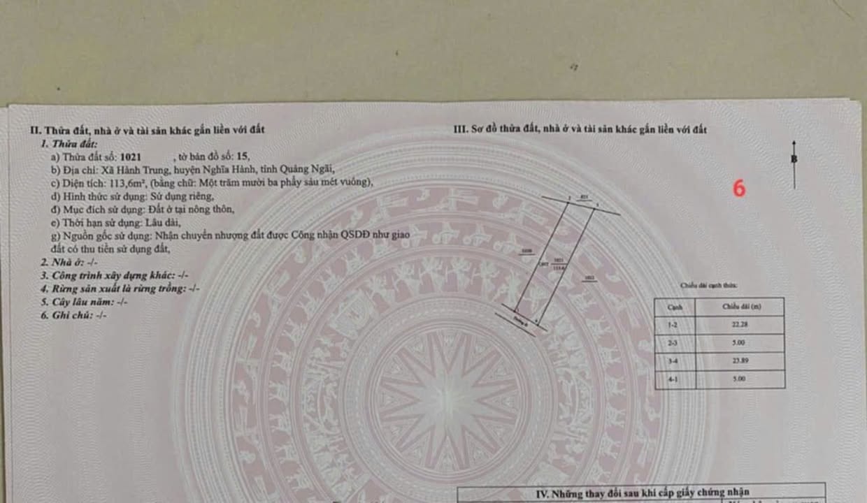 Đất Nền Hành Trung, Quảng Ngãi 110m² - Sổ Đỏ Sẵn Sàng, Giá Đầu Tư