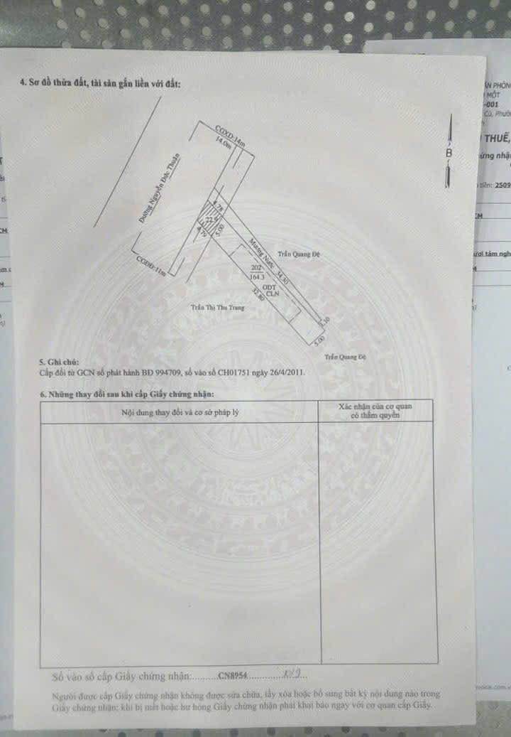 Bán Đất Mặt Tiền Nguyễn Đức Thuận, Thủ Dầu Một - 175m², Giá Tốt