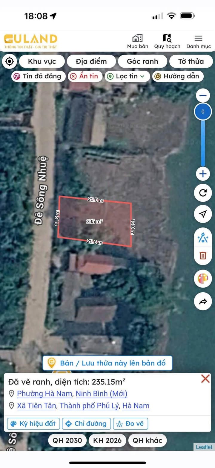 Đất Mặt Tiền Phủ Lý, Hà Nam 235m² - Tiềm năng tăng giá vượt trội!