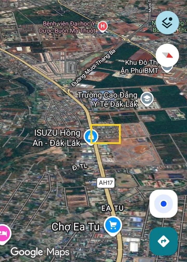 Đất nền Tân An, Buôn Ma Thuột 212m² - Đất thổ cư 100%