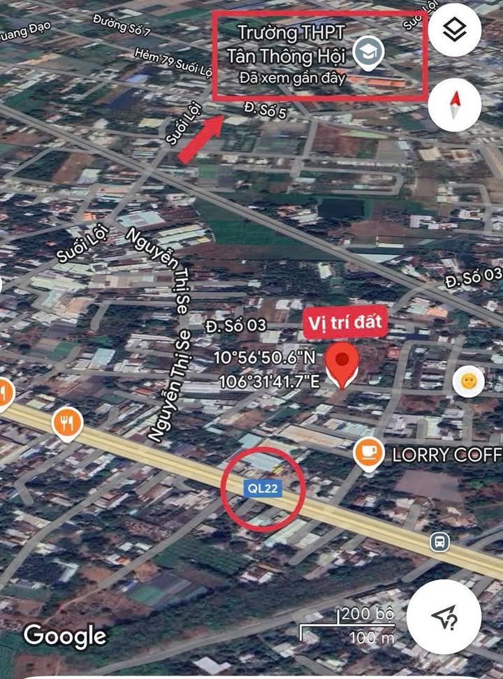 Đất Vườn Củ Chi 283m² (Nở hậu) - Mặt Tiền Nguyễn Thị Nhúng Giá 3.8 Tỷ