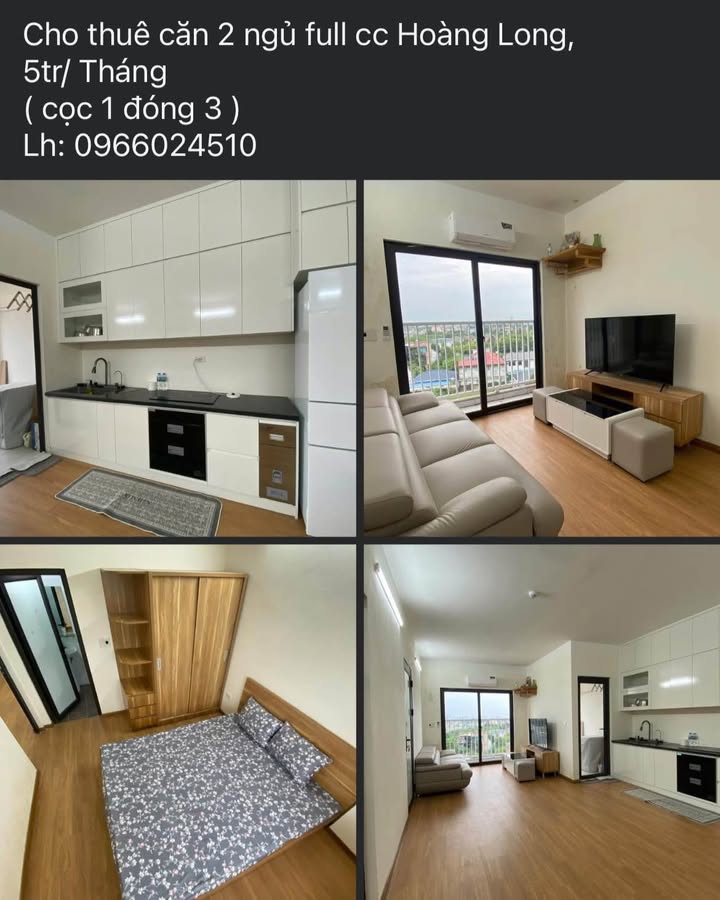 Cho thuê căn hộ 2PN Hoàng Long, TP. Thanh Hóa - Giá 5 Triệu/Tháng