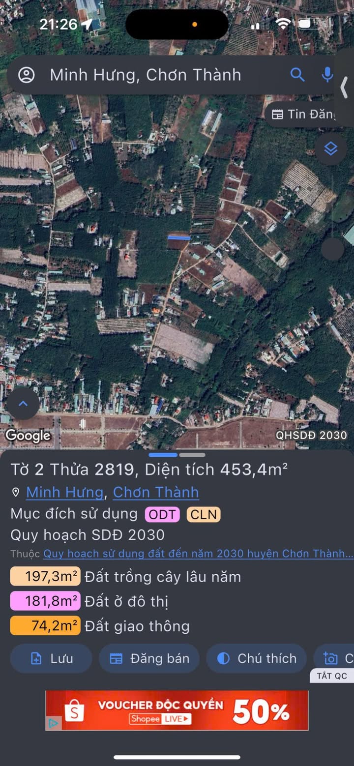 Đất nền Bình Chánh 426m² - Thổ cư 100%, giá chỉ hơn 800 triệu!