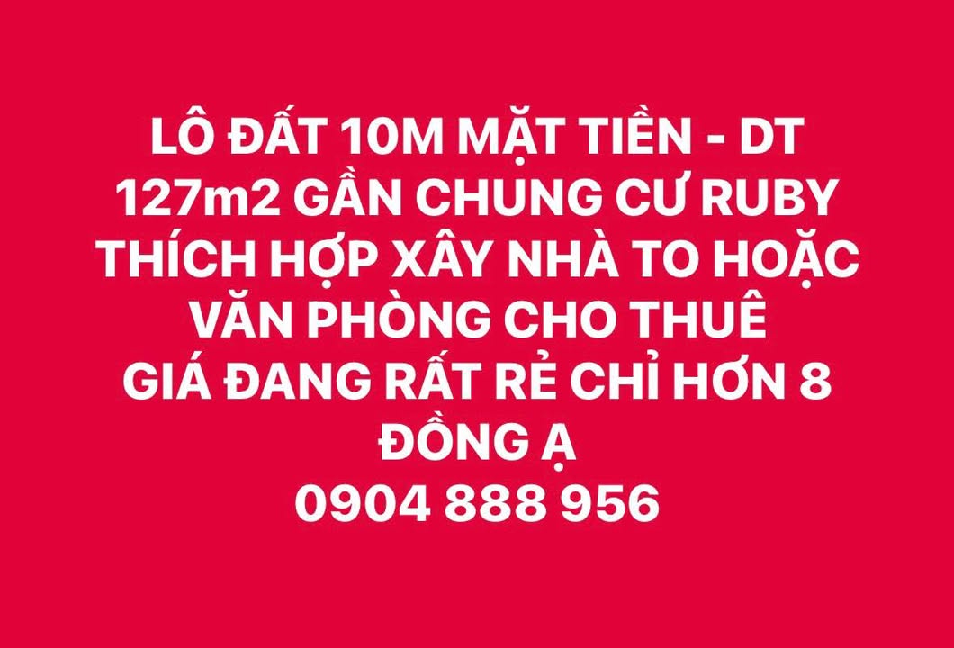 Đất nền Thanh Hóa Lạc Long Quân 127m² 8 tỷ - Sổ đỏ chính chủ