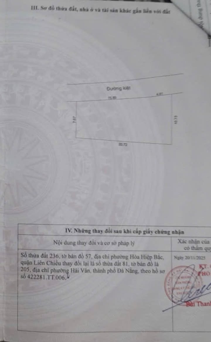 Bán Đất Kiệt 75 Nguyễn Văn Cừ, Liên Chiểu - 187m², Oto Vào Tận Nơi - 2.1 Tỷ