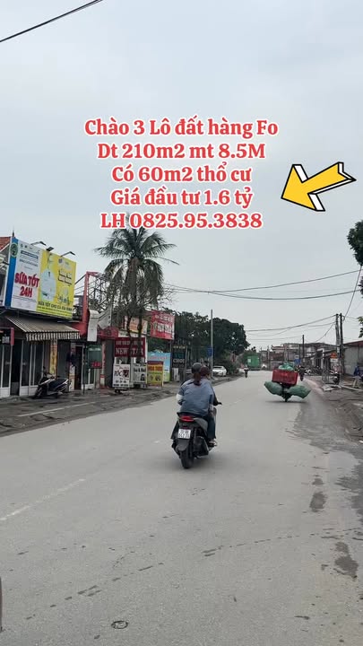 Đất nền mặt đường An Thanh, Hải Phòng - 210m² giá 1.6 tỷ, sổ đỏ sẵn