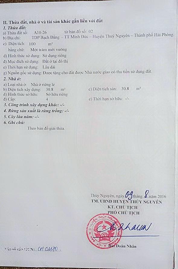 Đất nền 100m² Thuỷ Nguyên, Hải Phòng – Đường to ô tô, tiềm năng sinh lời!