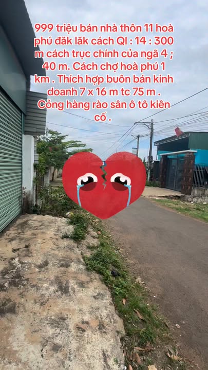 Nhà riêng Thôn 11 Hòa Phú 112m² 999 triệu - Chính chủ bán