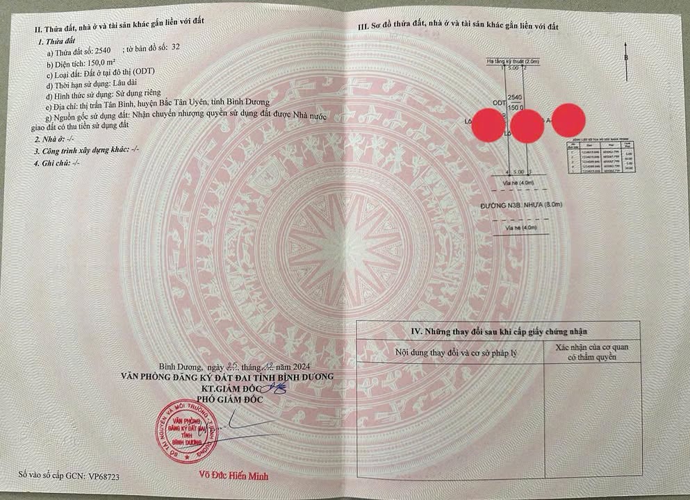 Đất thổ cư 150m² sổ hồng riêng, KCN VSIP 2A Bình Dương - Đầu tư sinh lời