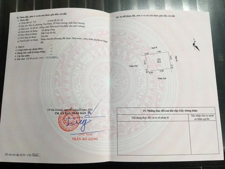 Bán Gấp Đất Lô Góc Ngõ Bình Lộc, Tứ Kỳ - 43.6m² - 1.8 Tỷ