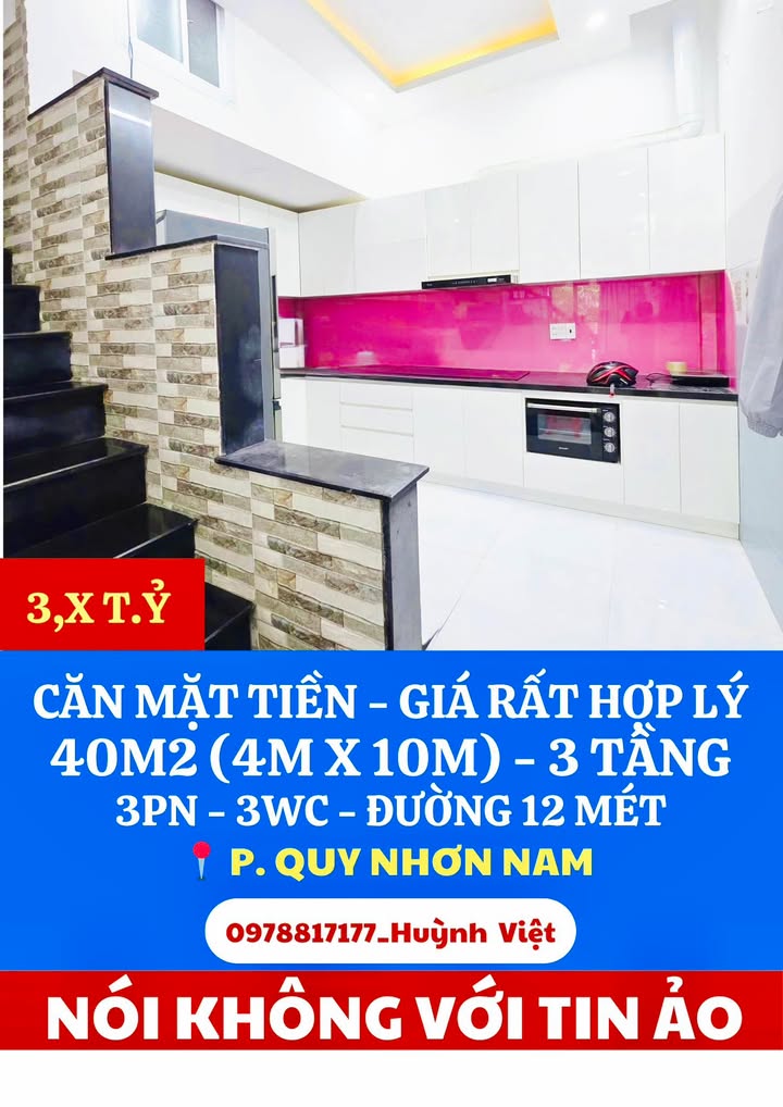 Nhà Phố Mặt Tiền Ghềnh Ráng, Quy Nhơn 40m² Chỉ 3.x Tỷ - Mặt Tiền Kinh Doanh!