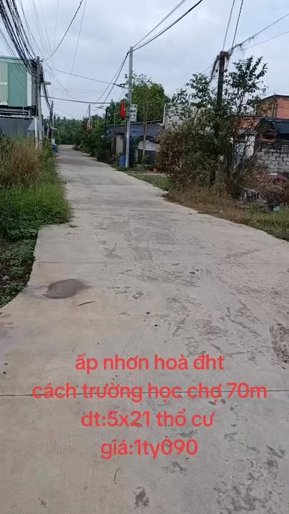 Đất Thổ Cư Đức Hòa Hạ 105m² - Giá 950 Triệu, Sát Chợ Trường Học