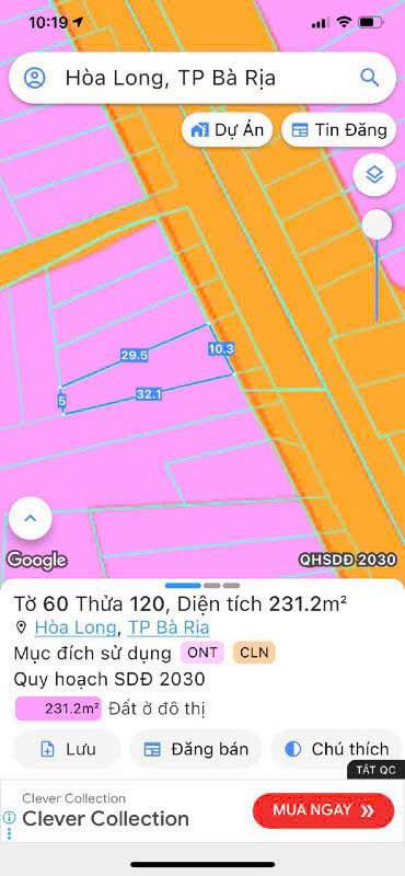 Bán Đất MT Hương Lộ 2, Bà Rịa - 231m², Sổ Hồng, Kinh Doanh Tốt