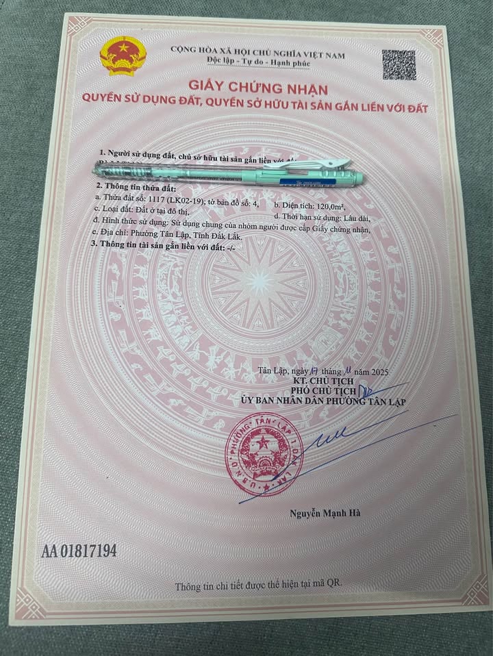 Bán đất 120m² thổ cư 100% khu đấu giá Tân Hoà (507) - 3.35 tỷ