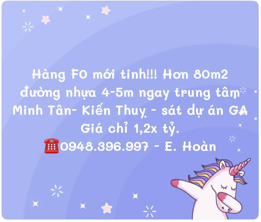 Đất Nền Minh Tân Kiến Thụy 80m² - Sổ Đỏ Sẵn Sàng - Giá F0 1.2 Tỷ