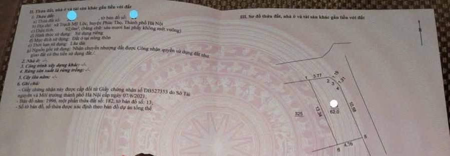 Bán đất góc 62m² Phúc Thọ, Hà Nội - Ô tô vào tận nơi