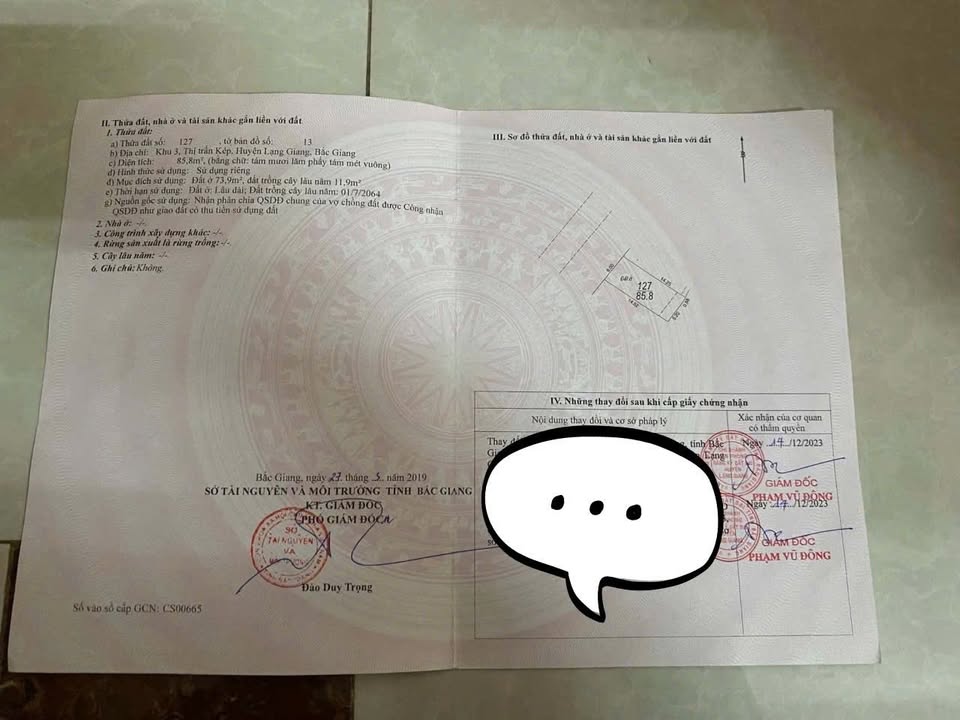 Đất nền Thị trấn Kép Lạng Giang 85.8m² - Sổ đỏ chính chủ!