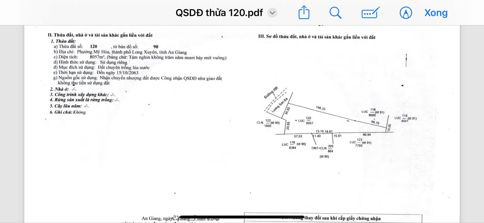 Đất Nền Mỹ Hòa Long Xuyên 9662m² - Tiềm Năng Tăng Giá Vượt Trội!
