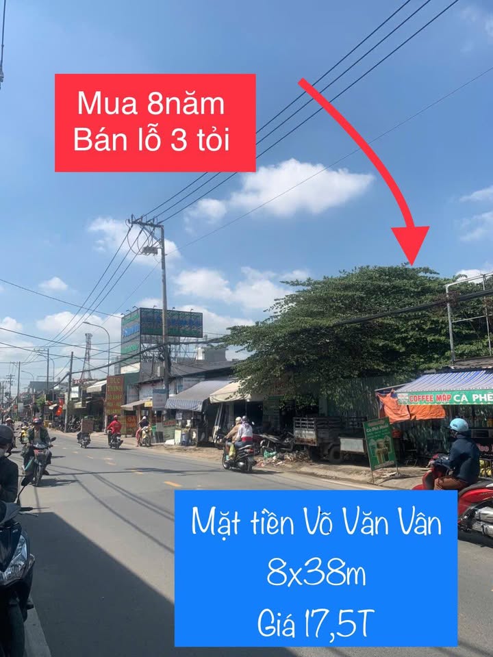 Đất nền mặt tiền Võ Văn Vân, Bình Chánh 296m² - Tiềm năng tăng giá vượt trội!