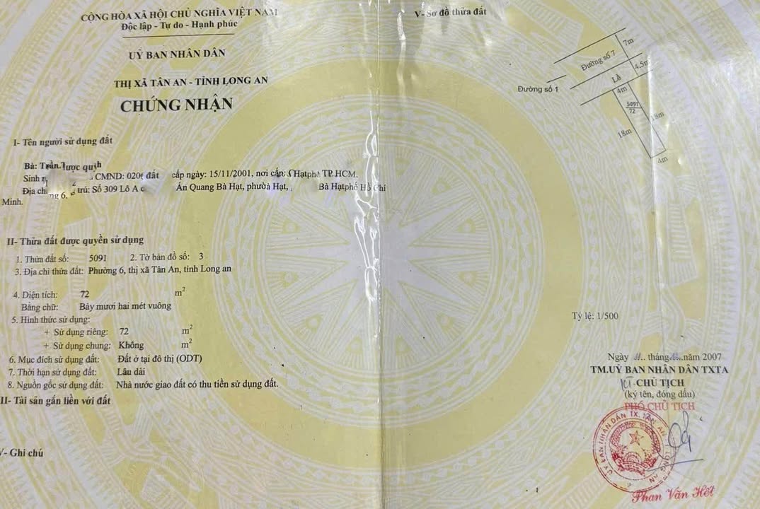 Bán Đất Nền KDC Idico 1, Quận 8 - 72m² Sổ Hồng Riêng