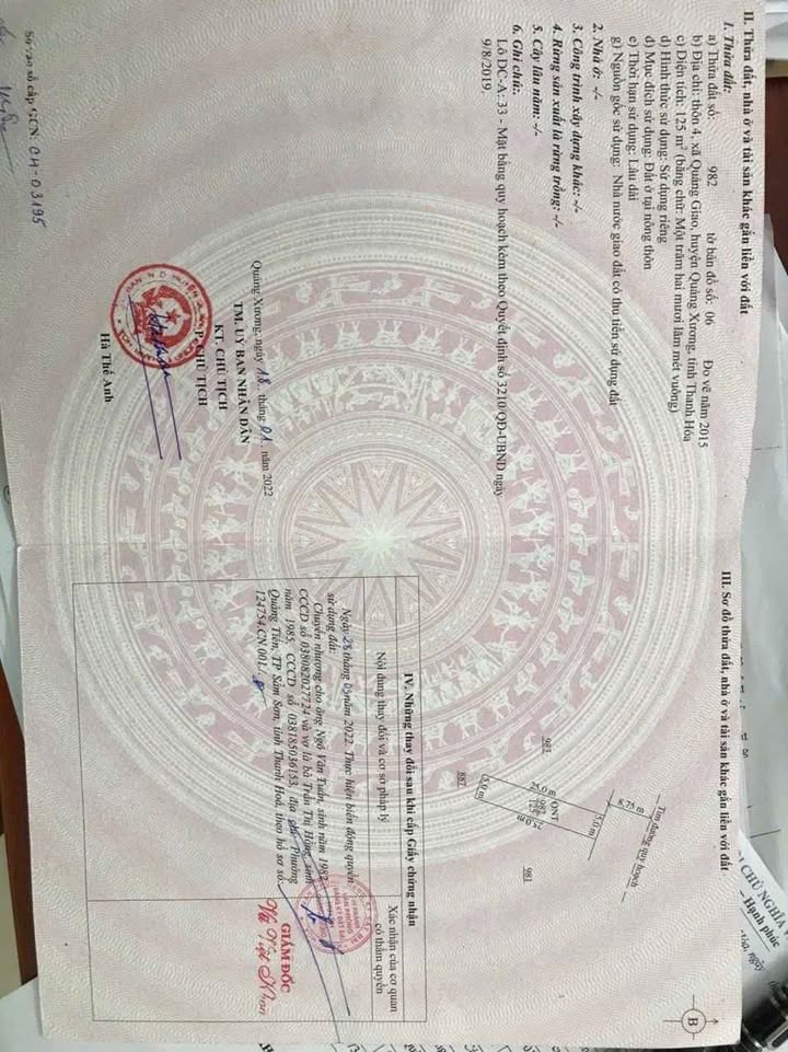 Đất nền Quảng Phú, Thanh Hóa 125m² - Sổ đỏ chính chủ, view thoáng