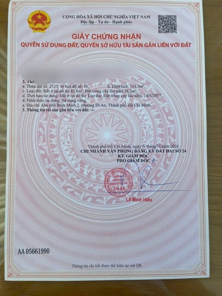 Đất Vàng Dĩ An 113m² - Sổ Hồng Riêng, Kinh Doanh Đắc Lợi