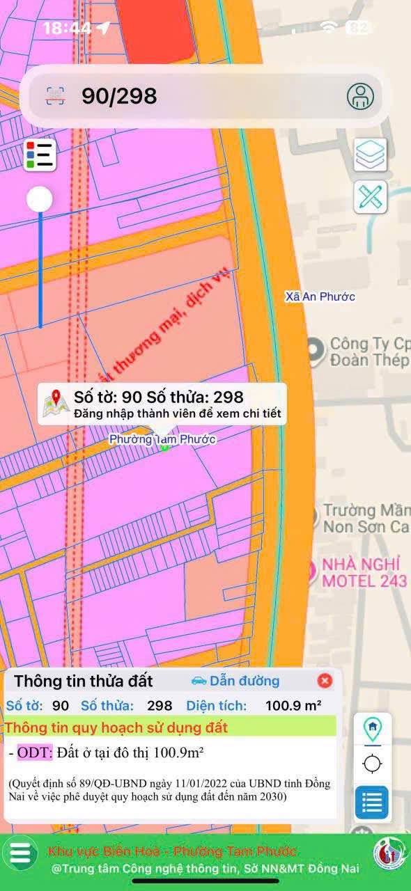 Đất Nền Tam Phước, Biên Hòa - 1000m² Thổ Cư, Giá 1.6 Tỷ F0