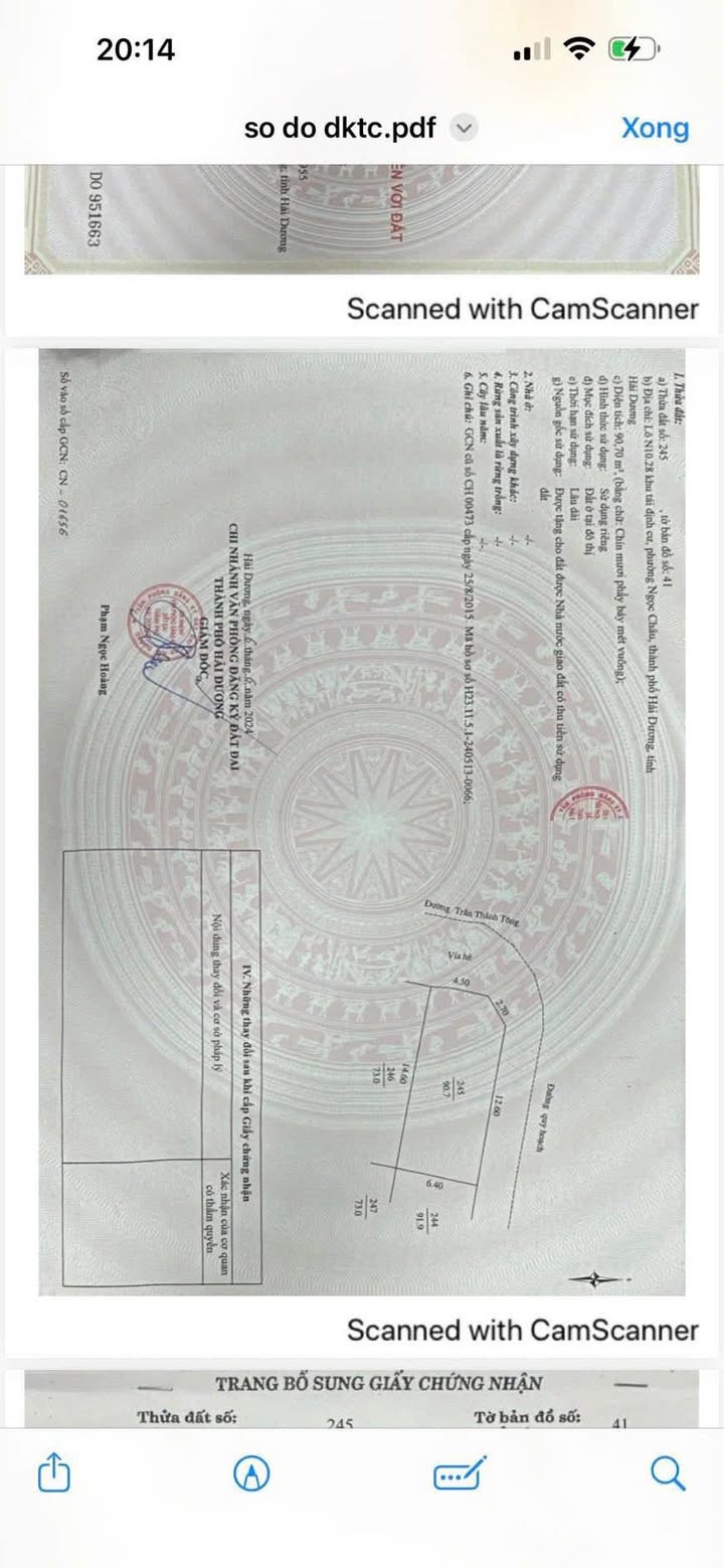 Đất nền An Lưu, Kinh Môn 90.7m² giá 500 triệu - Sổ đỏ chính chủ, bán gấp!