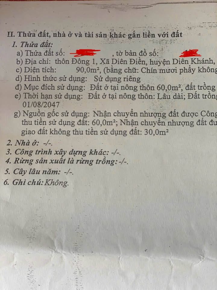 Nhà riêng Diên Điền, Diên Khánh 90m² - Ô tô vào tận nhà!