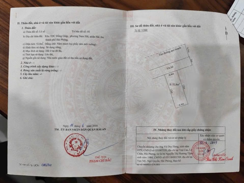 Đất nền Khu TĐC Đồng Giáp 52.8m² - Hạ tầng hoàn thiện, tiềm năng đầu tư!