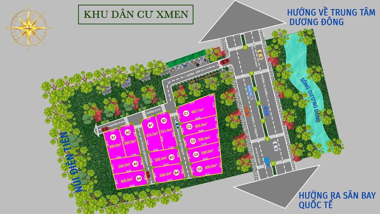 Đất Nền Trung Tâm Dương Đông, Phú Quốc - Sổ Hồng Riêng, Đa Diện Tích