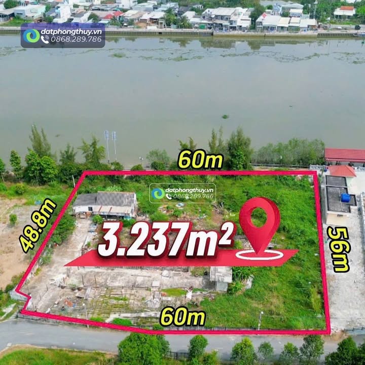 Bán đất Cần Giuộc 3237m² view sông - Sổ đỏ full thổ cư - Giá 40 tỷ