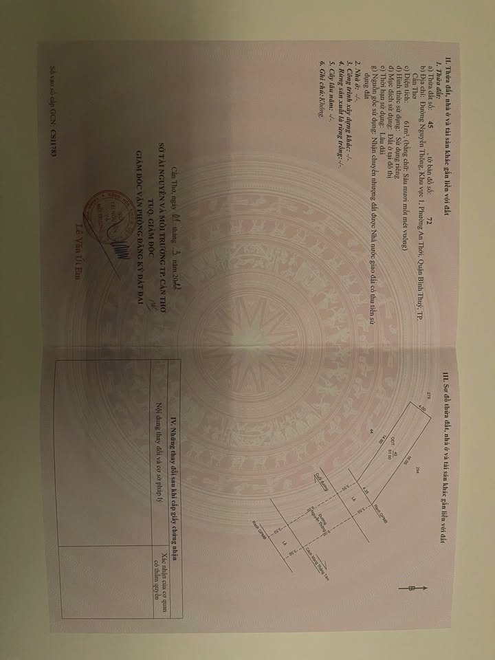 Đất nền Nguyễn Thông Cần Thơ 64m² - Đường to ô tô, Sổ hồng chính chủ!