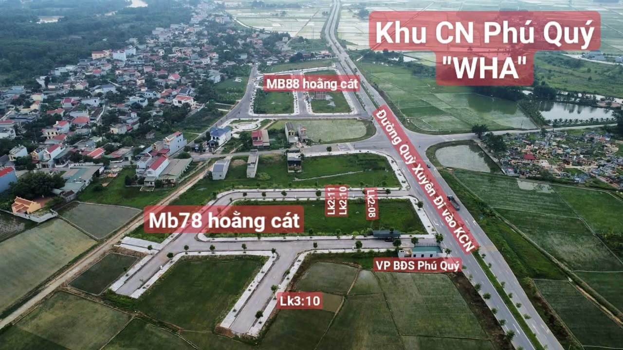 Đất nền LK3:10 KCN WHA Thanh Hóa - 152.6m² Hướng Nam - 1.8 tỷ