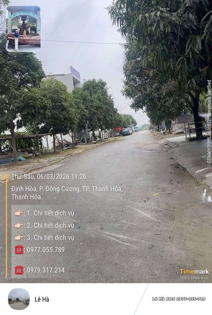 Bán Đất Đông Cương 90m² Hướng Tây - Giá 2.6 Tỷ - Gần Trường Cấp 2