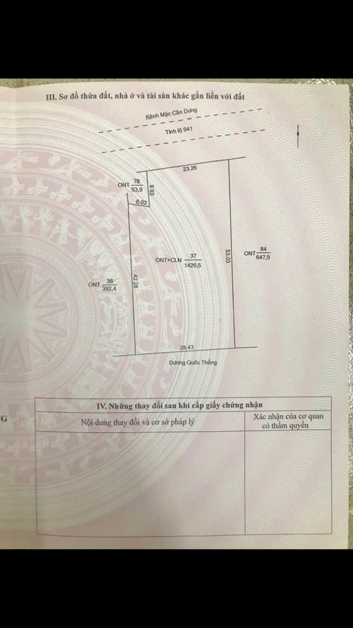 Đất nền Tỉnh lộ 941 Châu Thành 1426m² 4.5 tỷ - Sổ đỏ chính chủ!