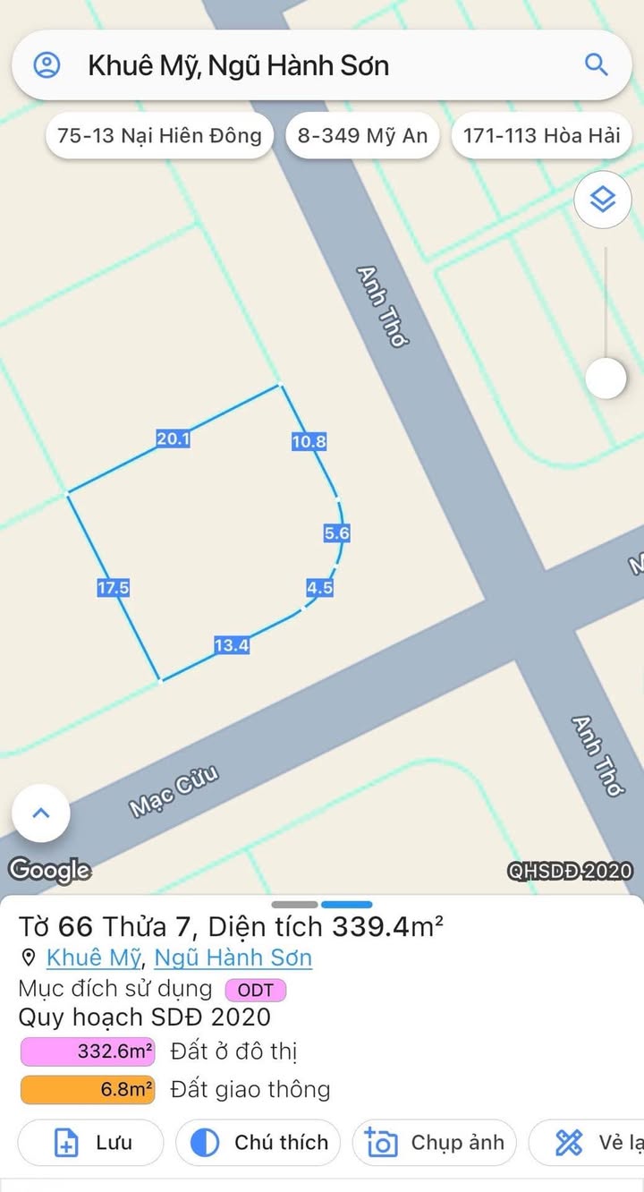 Đất Nam Việt Á Đà Nẵng 340m² 54.9 tỷ - Tiềm năng tăng giá