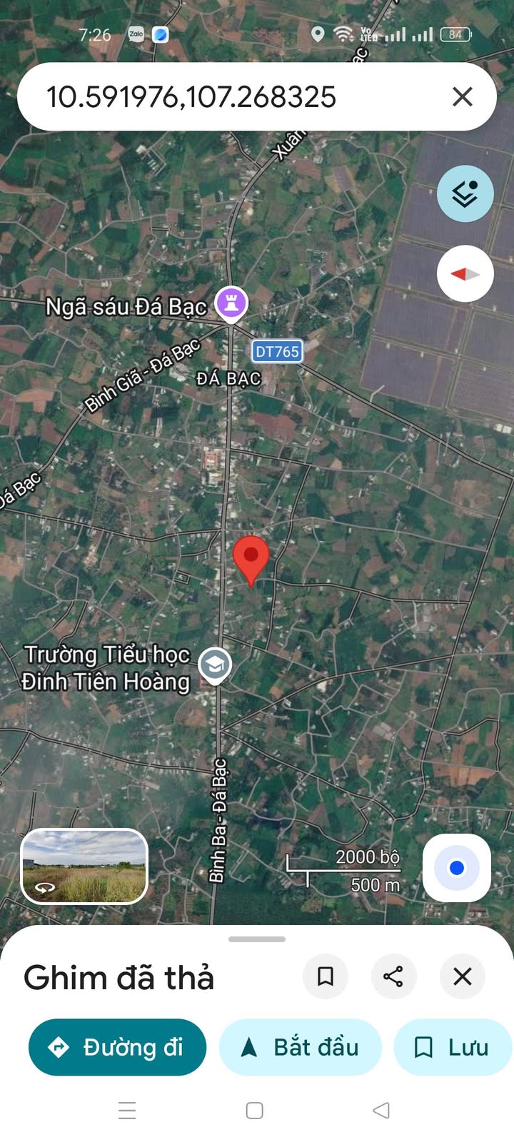 Đất nền Đá Bạc 1471m² giá 3.3 tỷ - Đất thổ cư 100%!