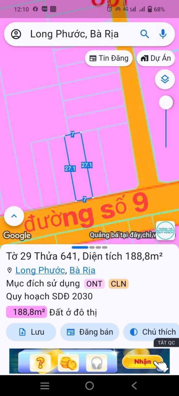 Đất nền Long Phước, Thủ Đức - 189m² Sổ hồng sẵn, Giá 2.15 tỷ