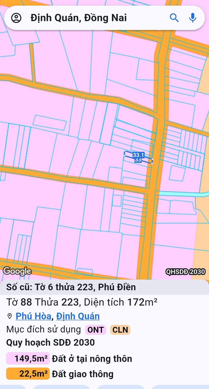 Đất nền Suối Tre 165m² Long Khánh – Sổ hồng chính chủ, tiềm năng sinh lời!