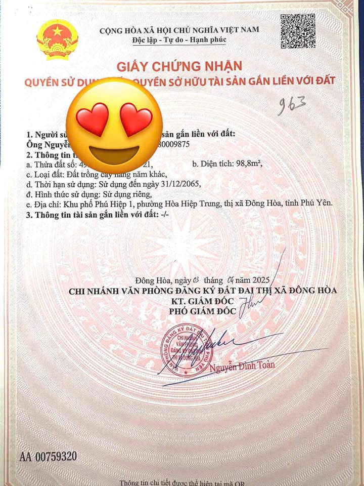 Đất nền Nha Trang 100m² 535 triệu - Sổ đỏ chính chủ, ô tô vào tận nơi