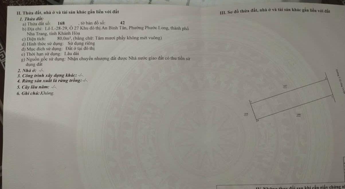 Đất nền An Bình Tân Nha Trang 80m² 6,5 tỷ - Sổ đỏ chính chủ