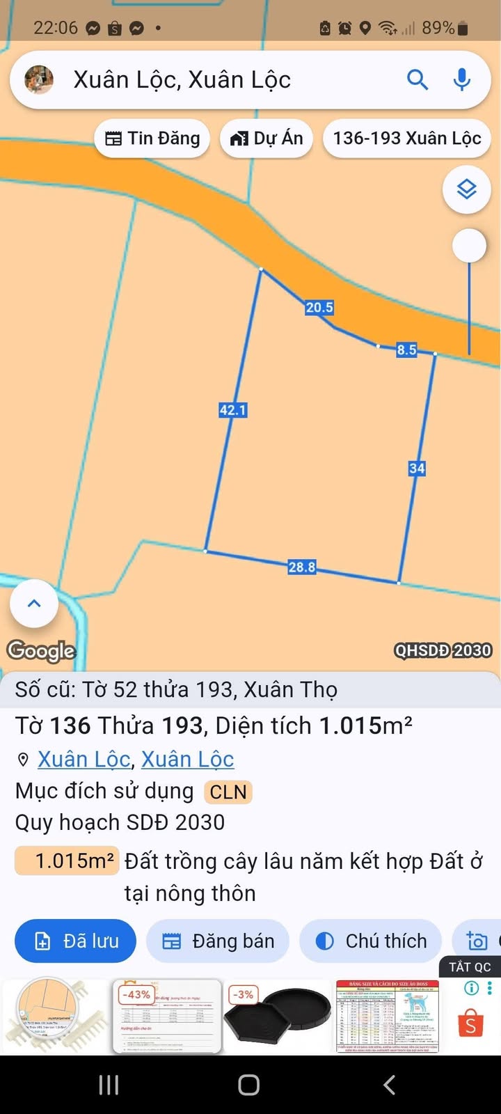 Đất nền Xuân Thọ, Xuân Lộc 360m² giá 1 tỷ - View núi Chứa Chan!