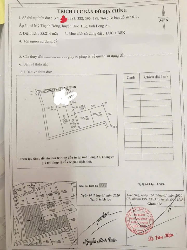 Bán 4.6ha đất SKC Đức Huệ, Long An - Mặt tiền nhựa xe công