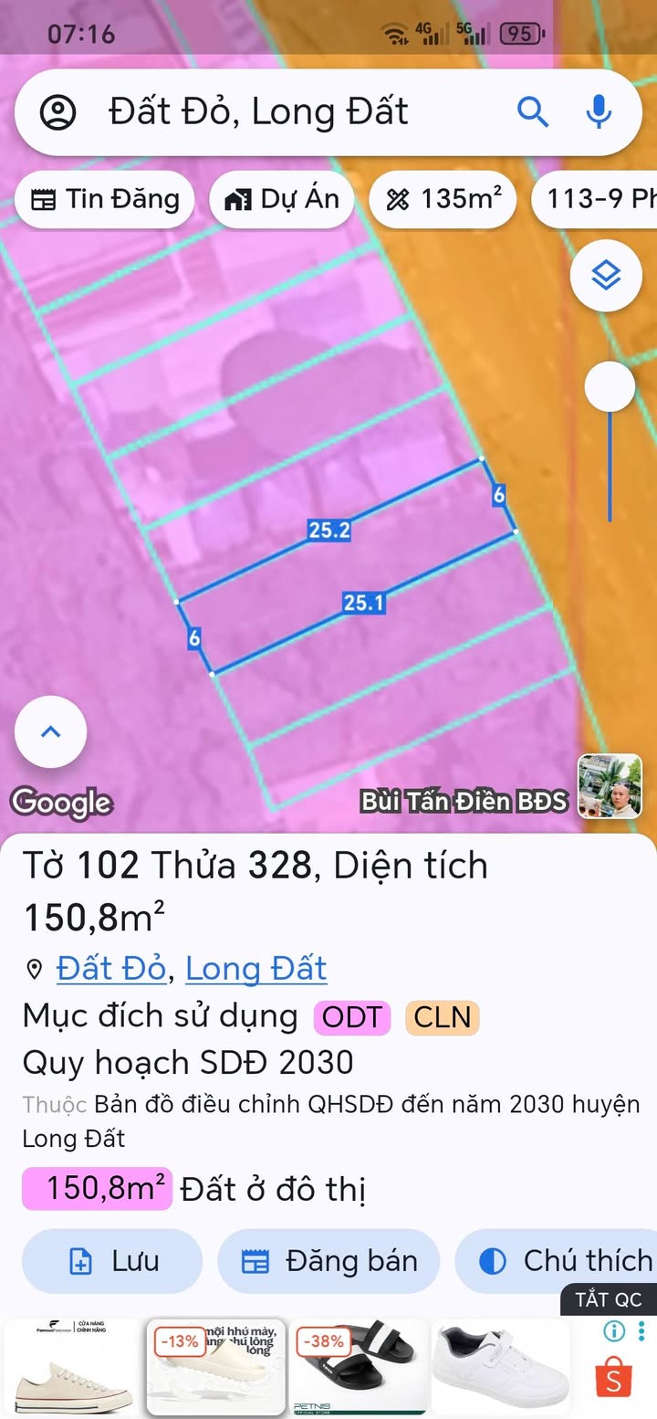 Đất Nền Mặt Tiền Trần Văn Thượng, Đất Đỏ - 150m² Sổ Đỏ Sẵn Sàng