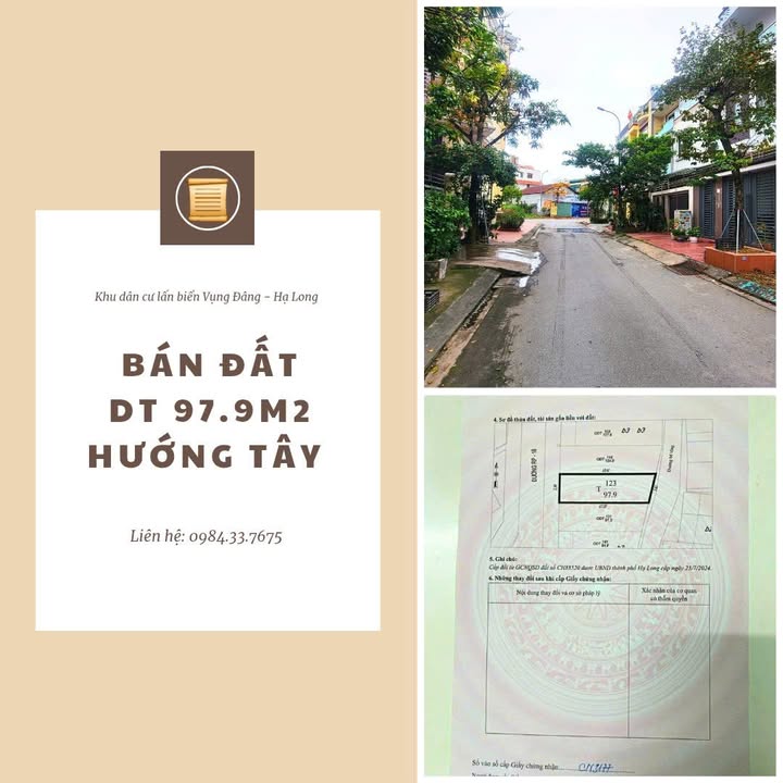 Đất nền 2 mặt tiền 97.9m² Vụng Đâng, Hạ Long - Vị trí đắc địa