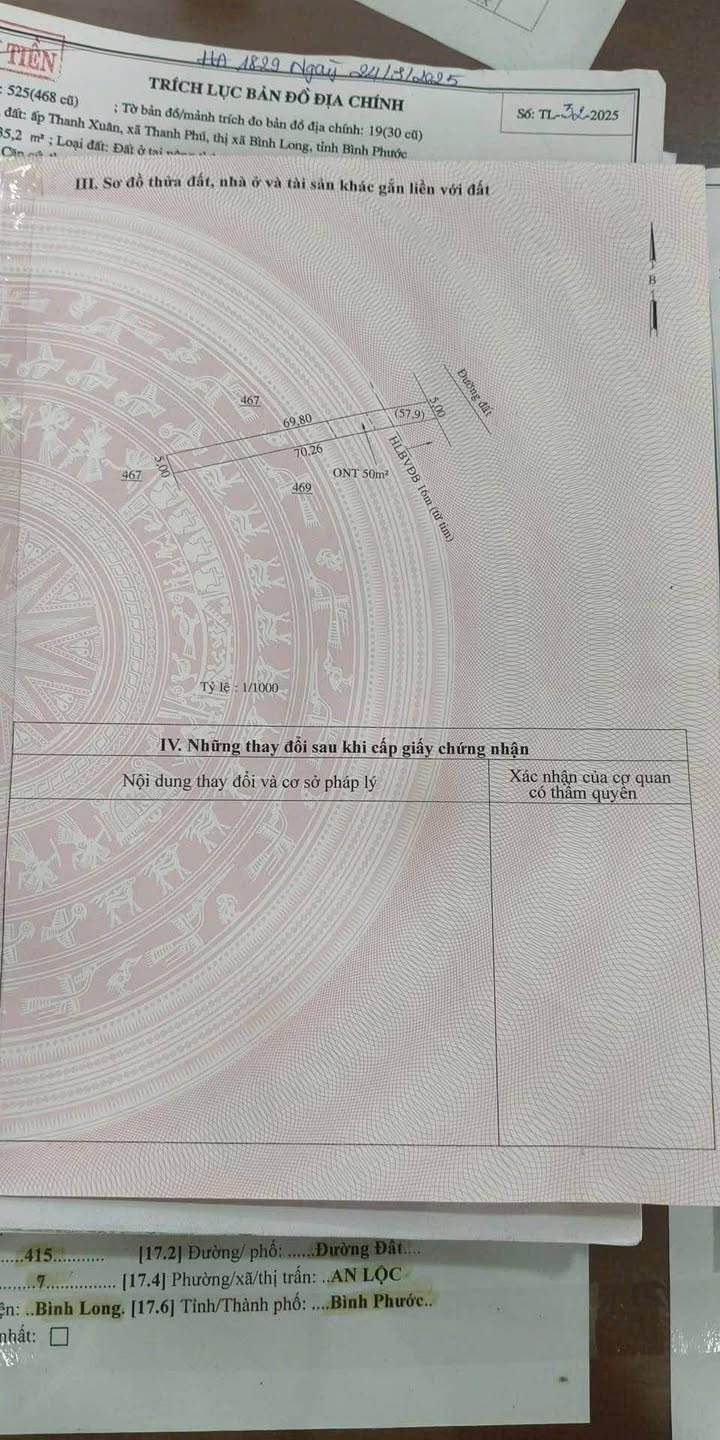 Đất Nền Mặt Tiền Nhựa Thanh Xuân Bình Long - 350m² - 690 Triệu