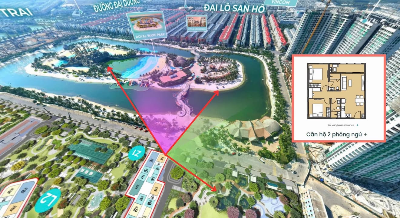 Apartment Masteri Grand Coast Dong Anh 65m² 4.7 tỷ View đẹp