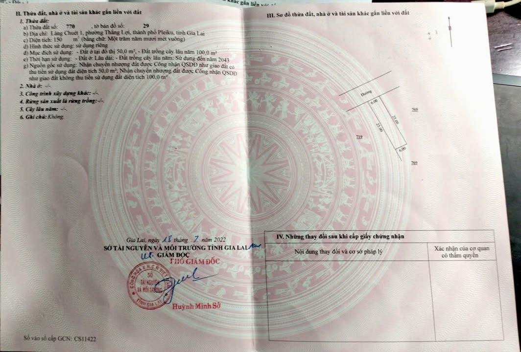 Đất nền Phường Thắng Lợi, Pleiku 150m² - Sổ đỏ chính chủ