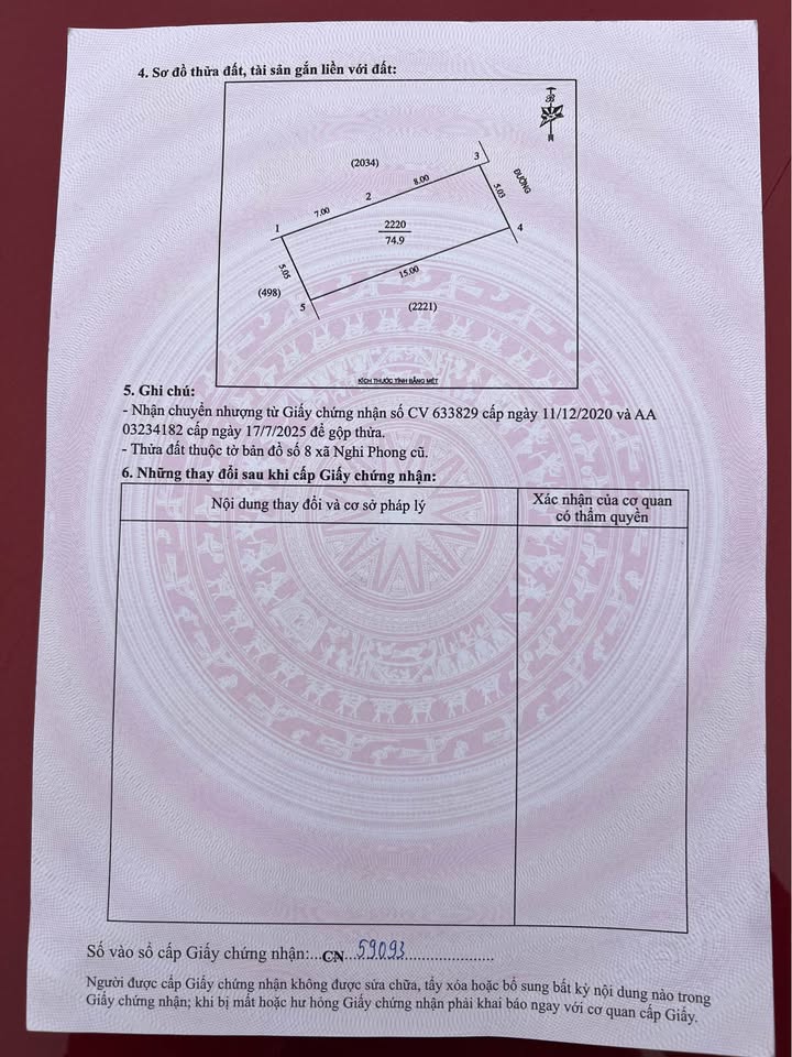 Đất nền Khối 1, P. Hưng Lộc, TP Vinh 74.9m² – Sổ hồng chính chủ!